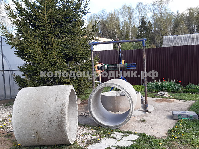 Копка колодца в Серебряных Прудах